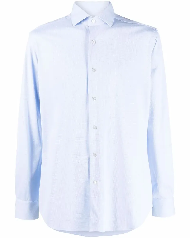 XACUS Schmales Hemd - Blau Blau
