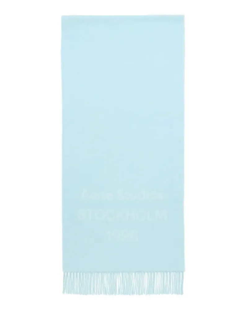Acne Studios Intarsien-Schal mit Fransen - Blau Blau