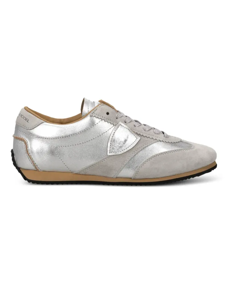 Philippe Model Planche Low Sneakers mit Einsätzen - Silber Silber