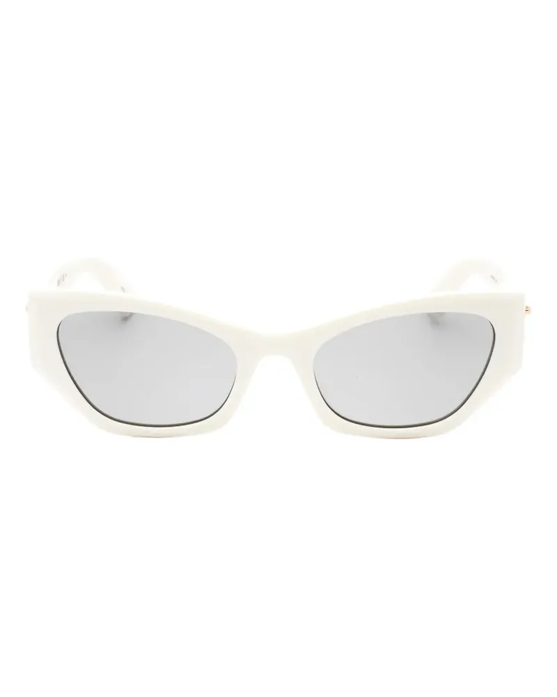 Moschino zip-detail cat-eye sunglasses - Weiß Weiß