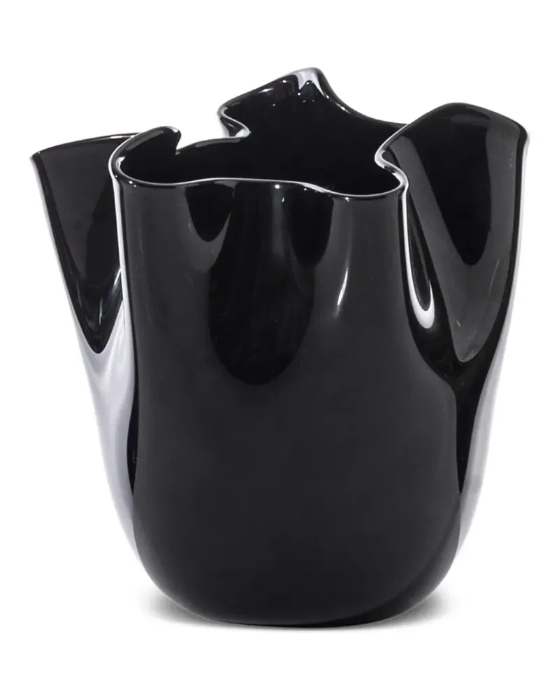 Venini Bathrobe Vase - Schwarz Schwarz