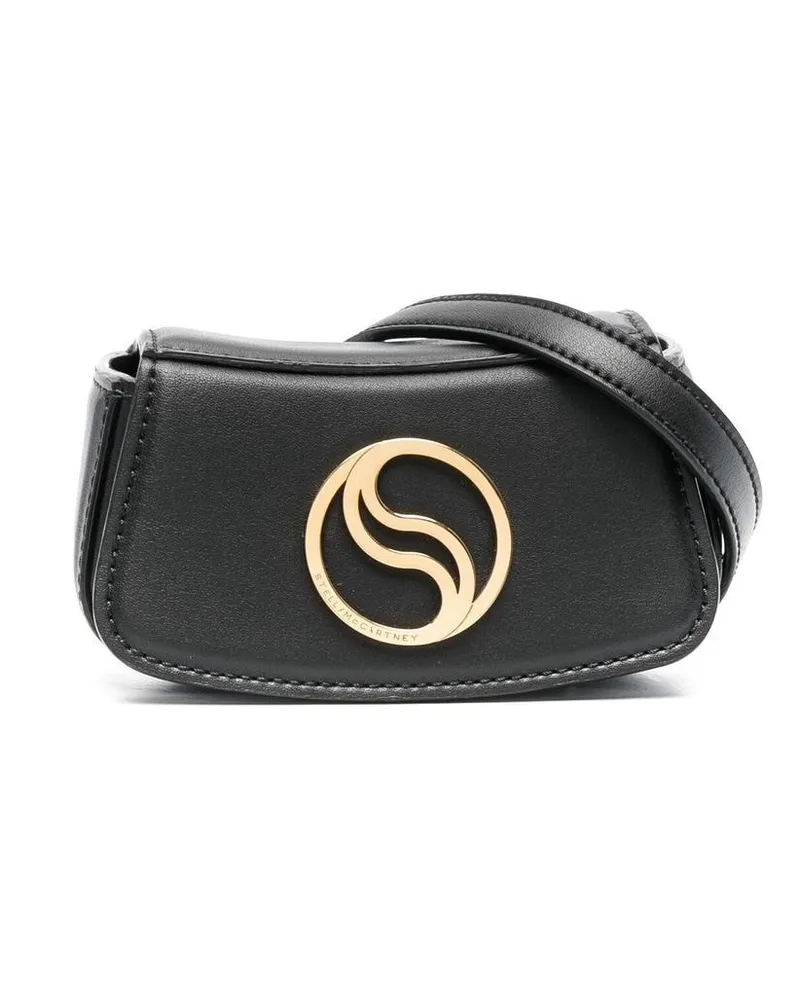 Stella McCartney Gürteltasche mit Logo-Schild - Schwarz Schwarz