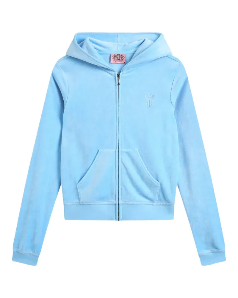Juicy Couture Heritage Hoodie aus Samt - Blau Blau