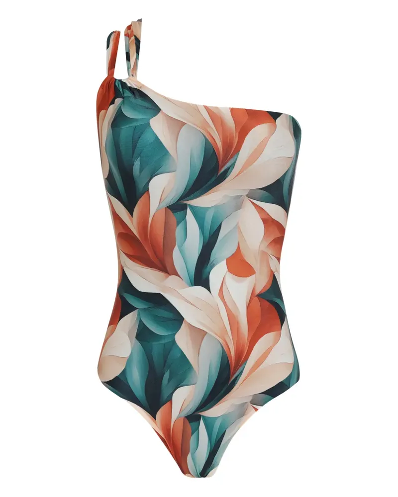 Lygia & Nanny Miusha one-shoulder printed swimsuit - Grün Grün
