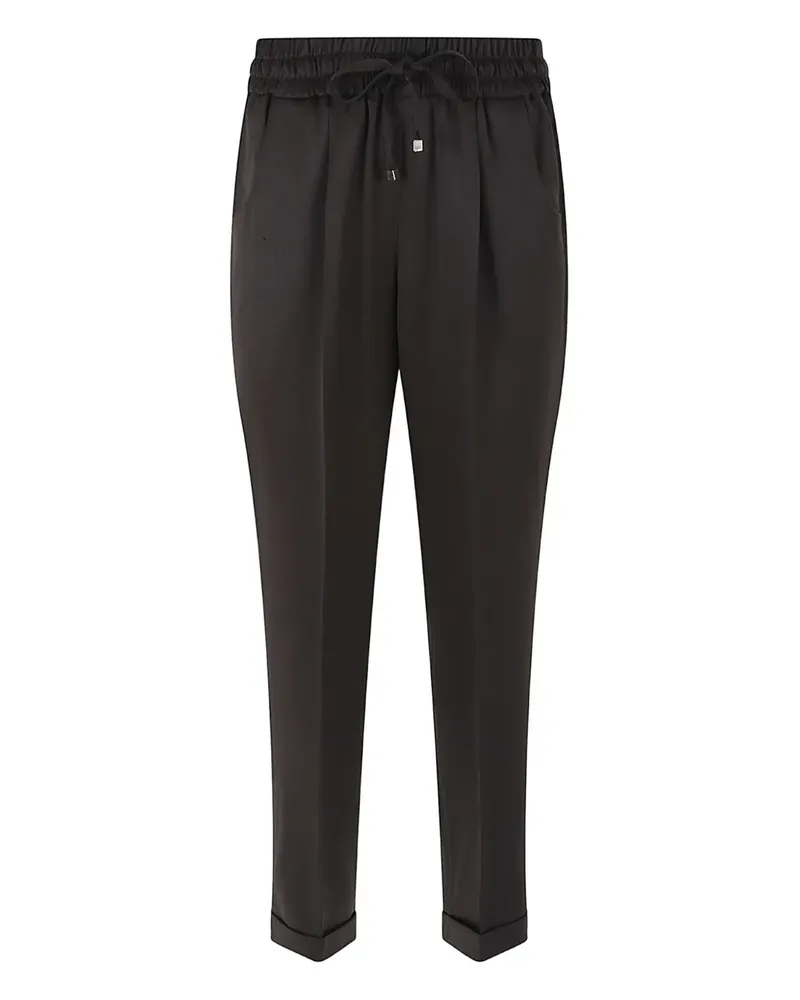 Kiton Hose mit Kordelzug - Schwarz Schwarz