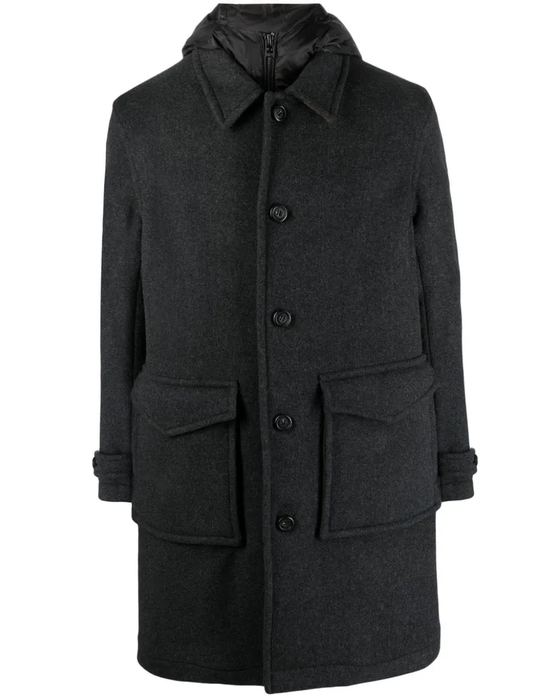 Woolrich Mantel mit Knopfverschluss - Grau Grau