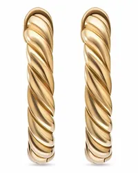 David Yurman 18kt Sculpted Cable Gelbgoldohrringe Gold