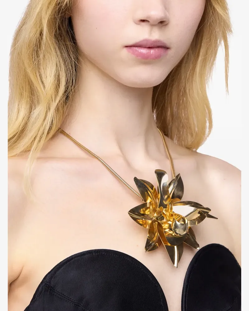 Paco Rabanne flower-pendant necklace - Gold Gold