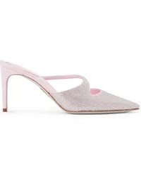 René Caovilla Mules mit Kristallen Rosa