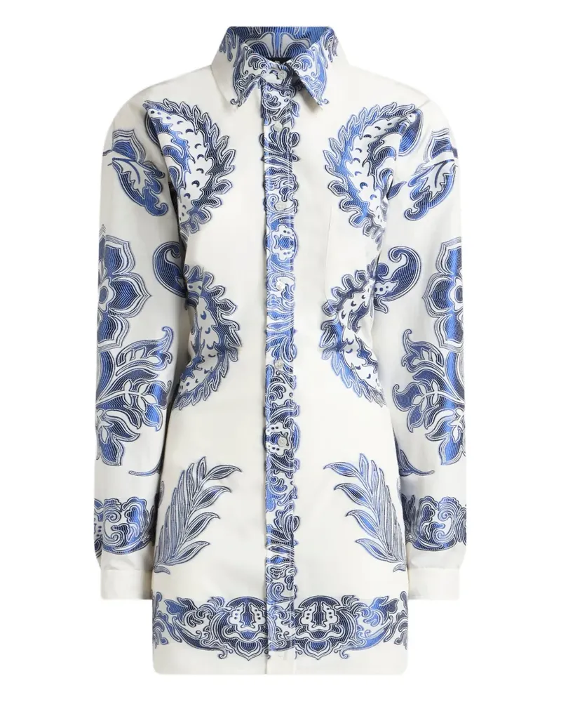 Etro Hemd mit Blumen-Print - Weiß Weiß