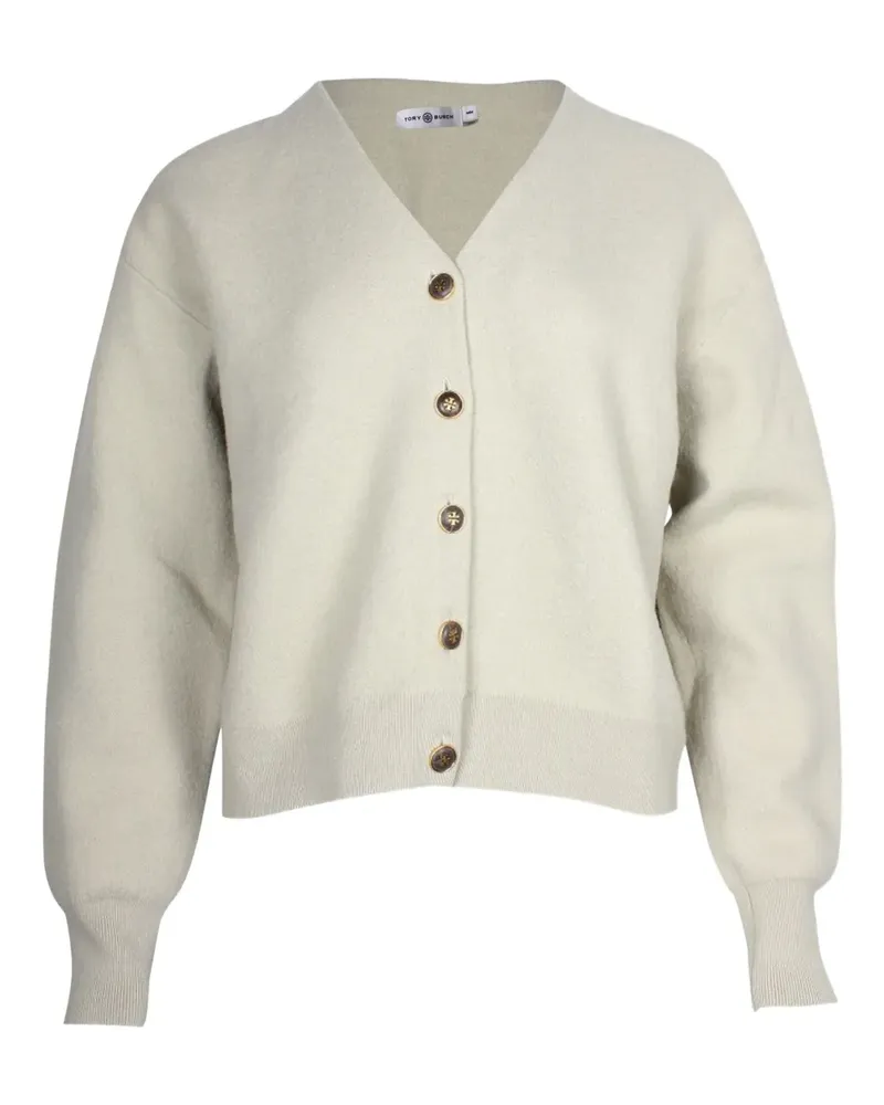 Tory Burch ribbed V-neck cardigan - Grün Grün