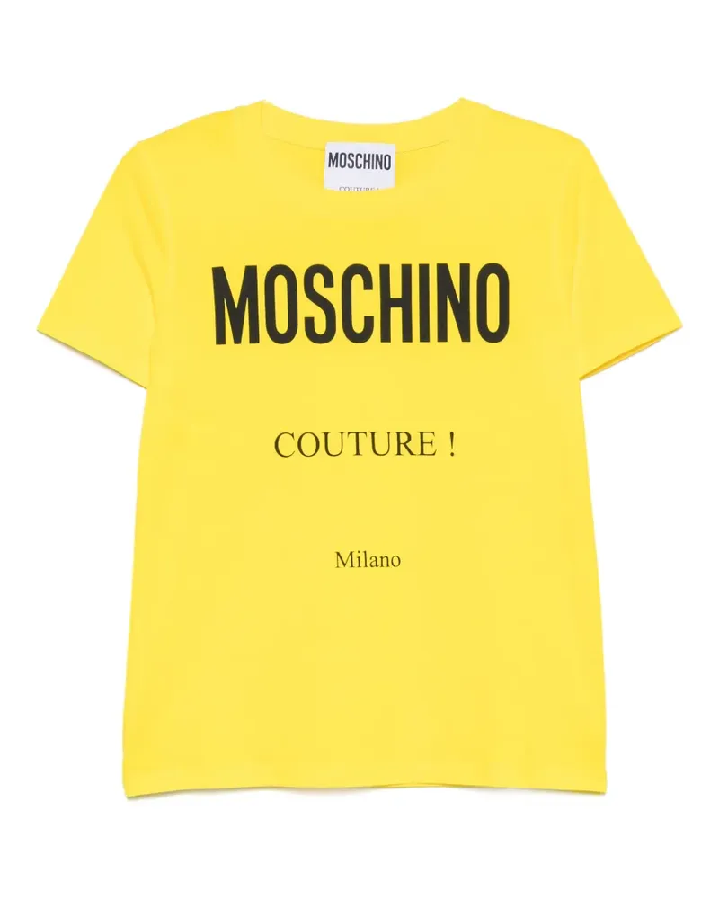 Moschino T-Shirt mit Logo-Print - Gelb Gelb