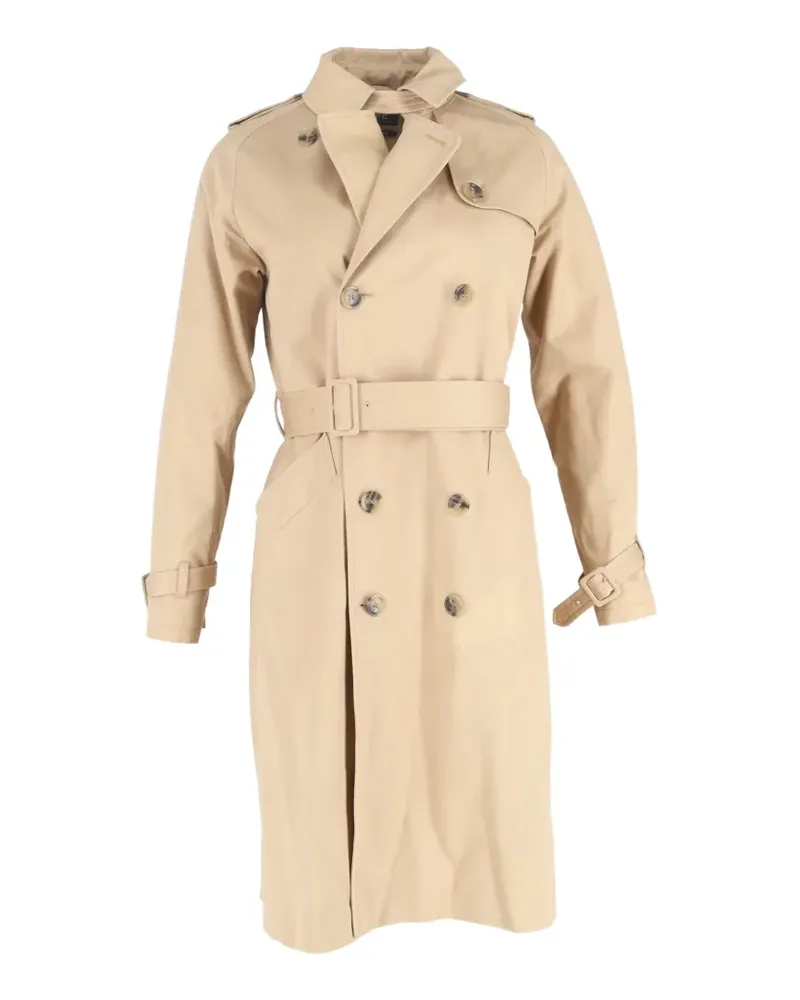 A.P.C. gabardine double-breasted trench coat - Nude Nude
