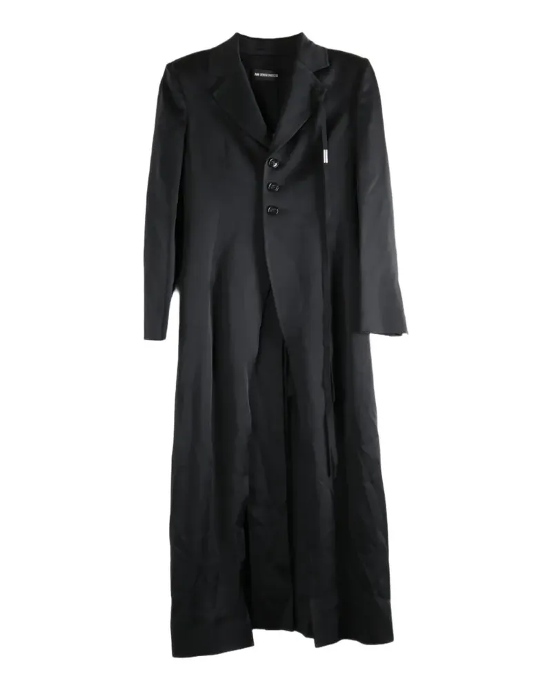 Ann Demeulemeester Einreihiger Mantel - Schwarz Schwarz