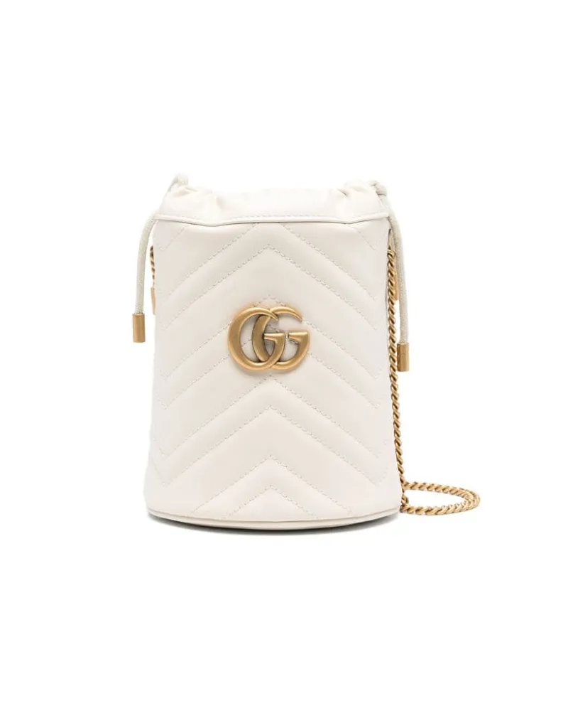 Gucci Mini GG Marmont Beuteltasche - Weiß Weiß