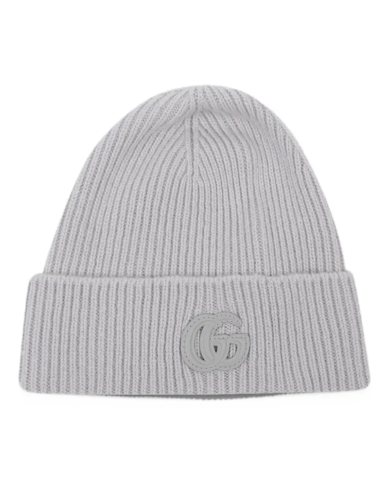 Gucci Double G logo-patch beanie hat - Grau Grau