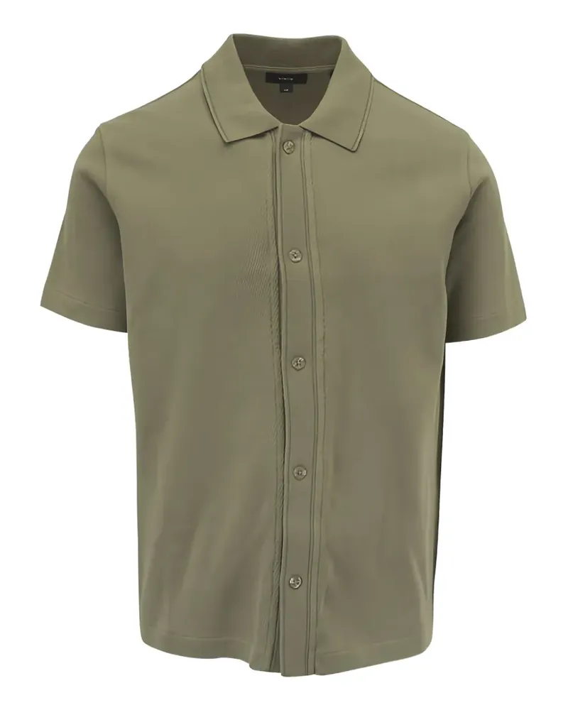 Vince jacquard-knit short-sleeve shirt - Grün Grün