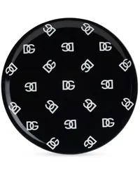 Dolce & Gabbana Pizzateller mit Logo-Print Schwarz