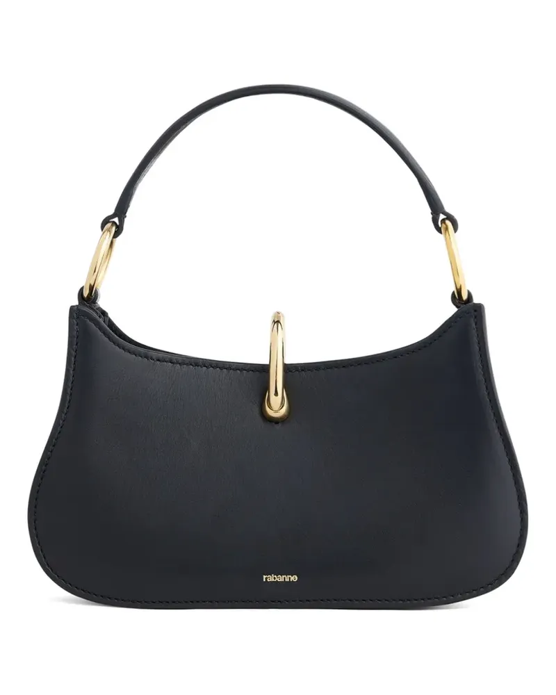 Paco Rabanne Micro Schultertasche mit Ringverschluss - Schwarz Schwarz