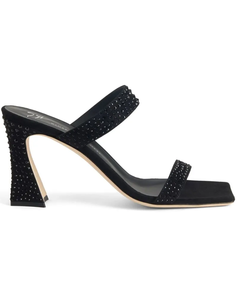 Giuseppe Zanotti Flaminia Sandalen aus Samt 85mm - Schwarz Schwarz