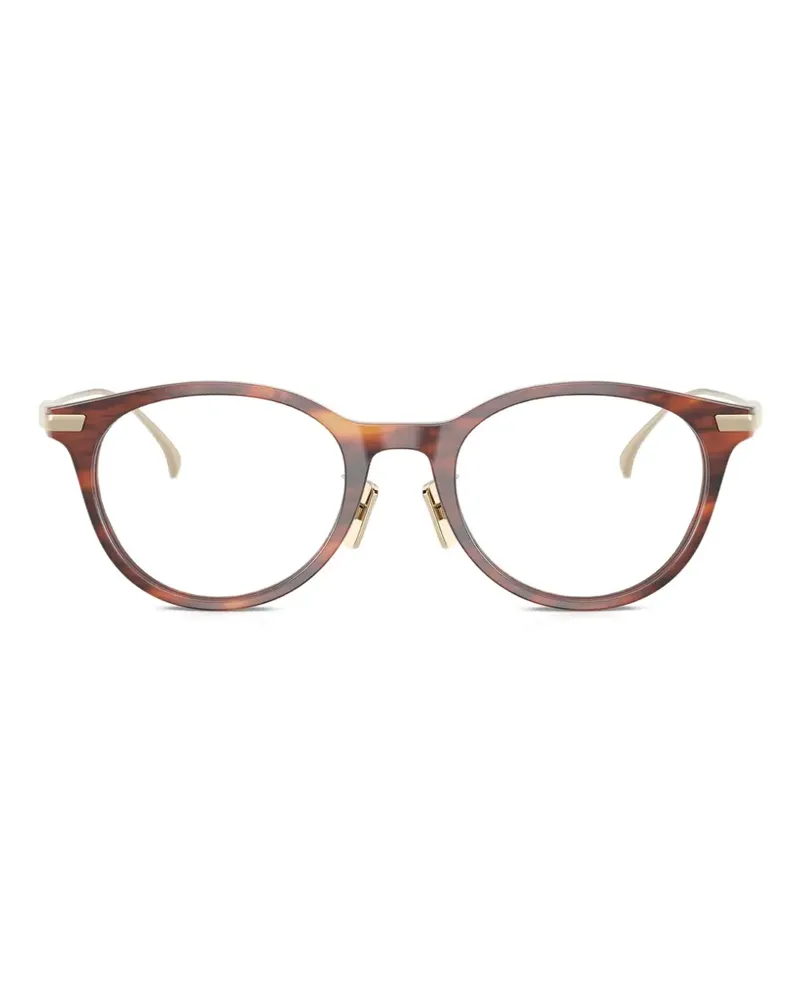 Moncler Brille mit rundem Gestell - Braun Braun