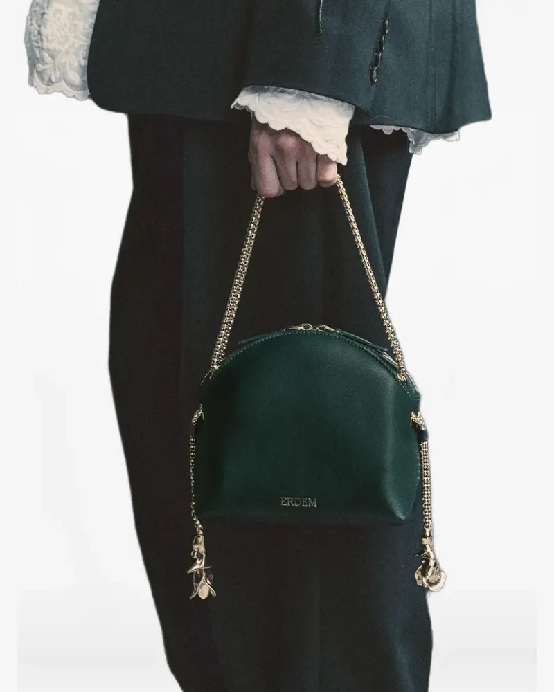 Erdem Flora Evening leather tote bag - Grün Grün