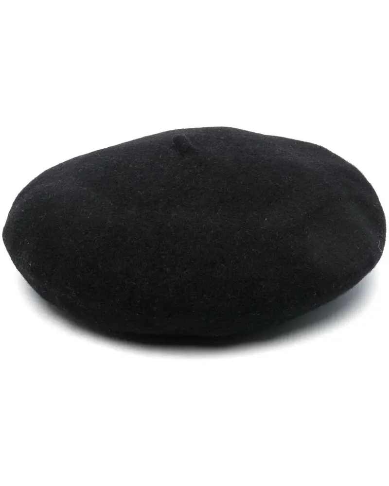 Maison Margiela Barett mit Ziernähten - Schwarz Schwarz