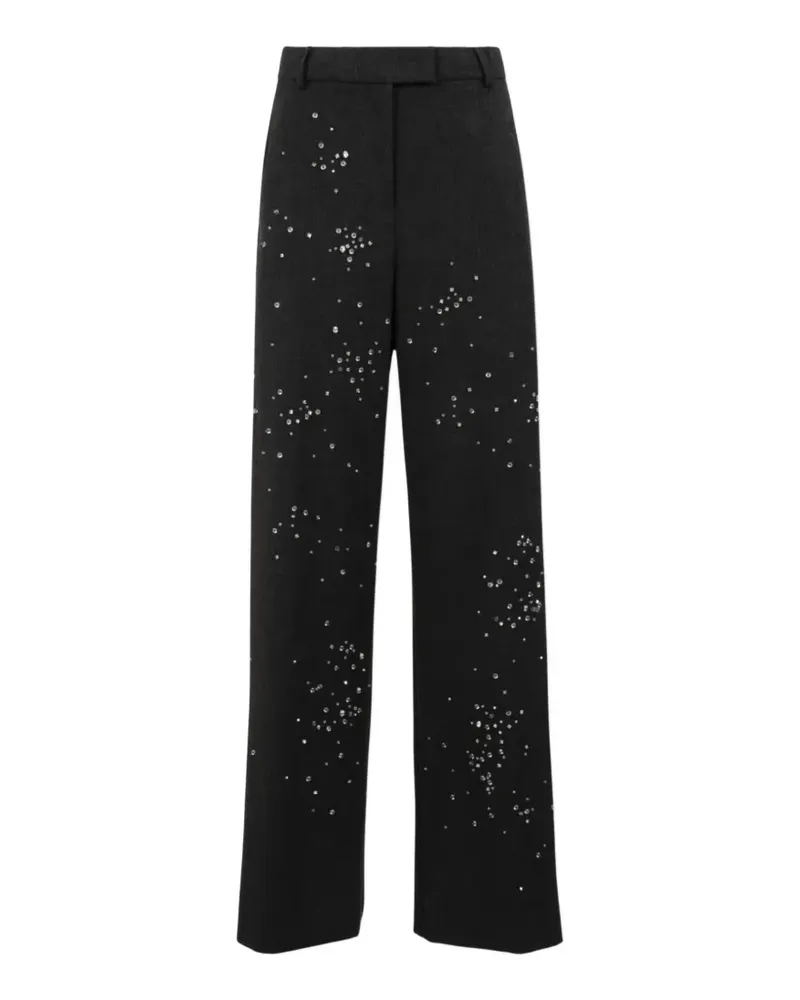 Des Phemmes crystal-embellished wide-leg trousers - Grau Grau