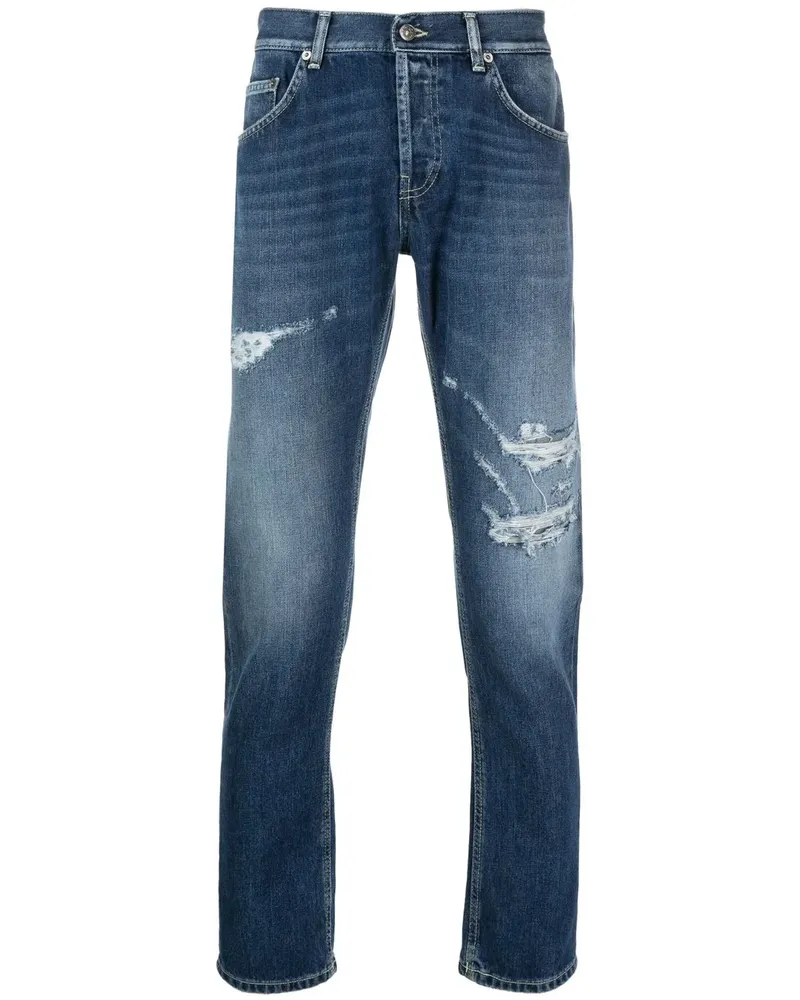 Dondup Slim-Fit-Jeans in Distressed-Optik - Blau Blau