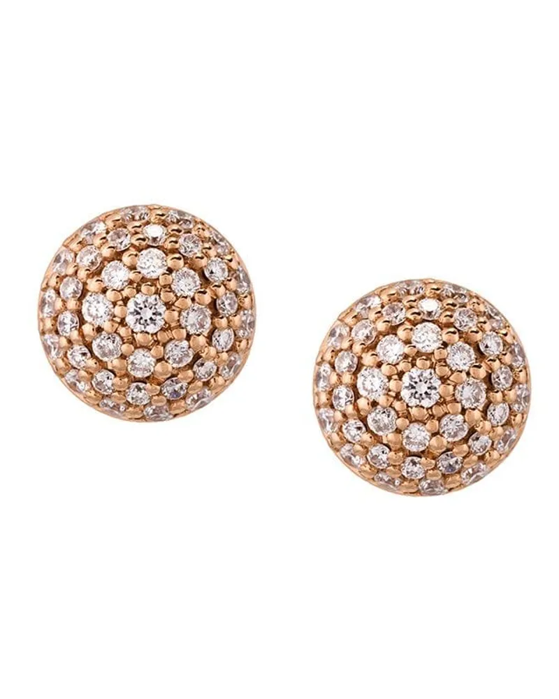Alinka 18kt Black Cavier Rotgoldohrstecker mit Diamanten - Metallic Metallic