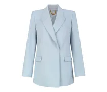 Cool Anzug in Wickeloptik mit Gürtel - Blau