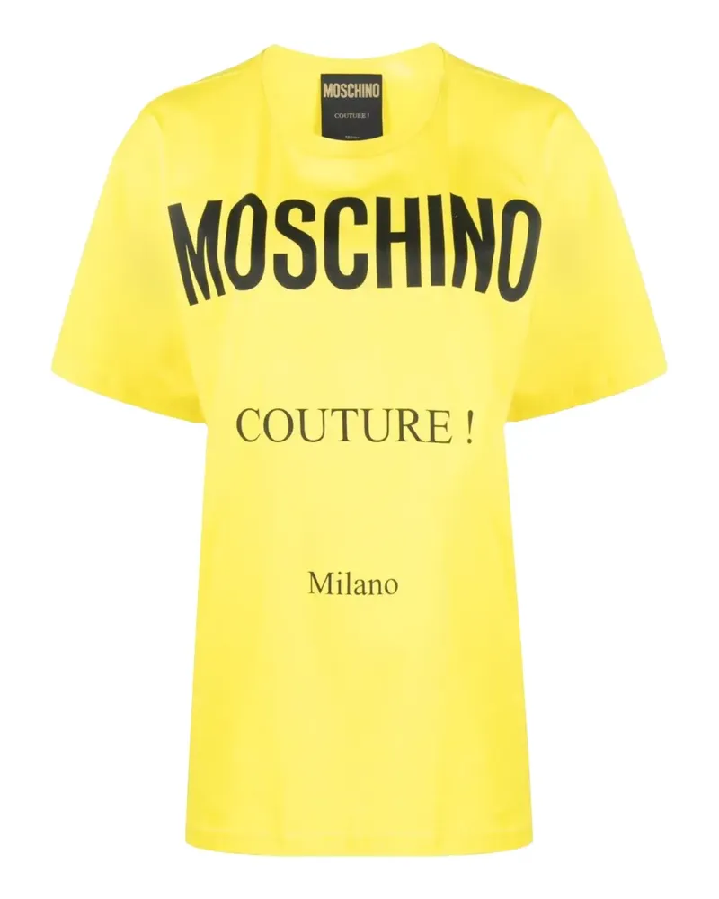 Moschino Couture T-Shirt aus Bio-Baumwolle - Gelb Gelb