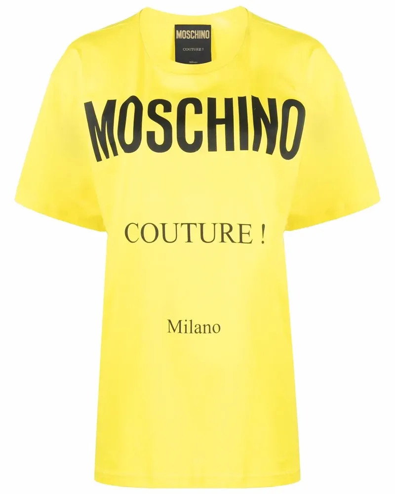 Moschino Couture T-Shirt aus Bio-Baumwolle - Gelb Gelb