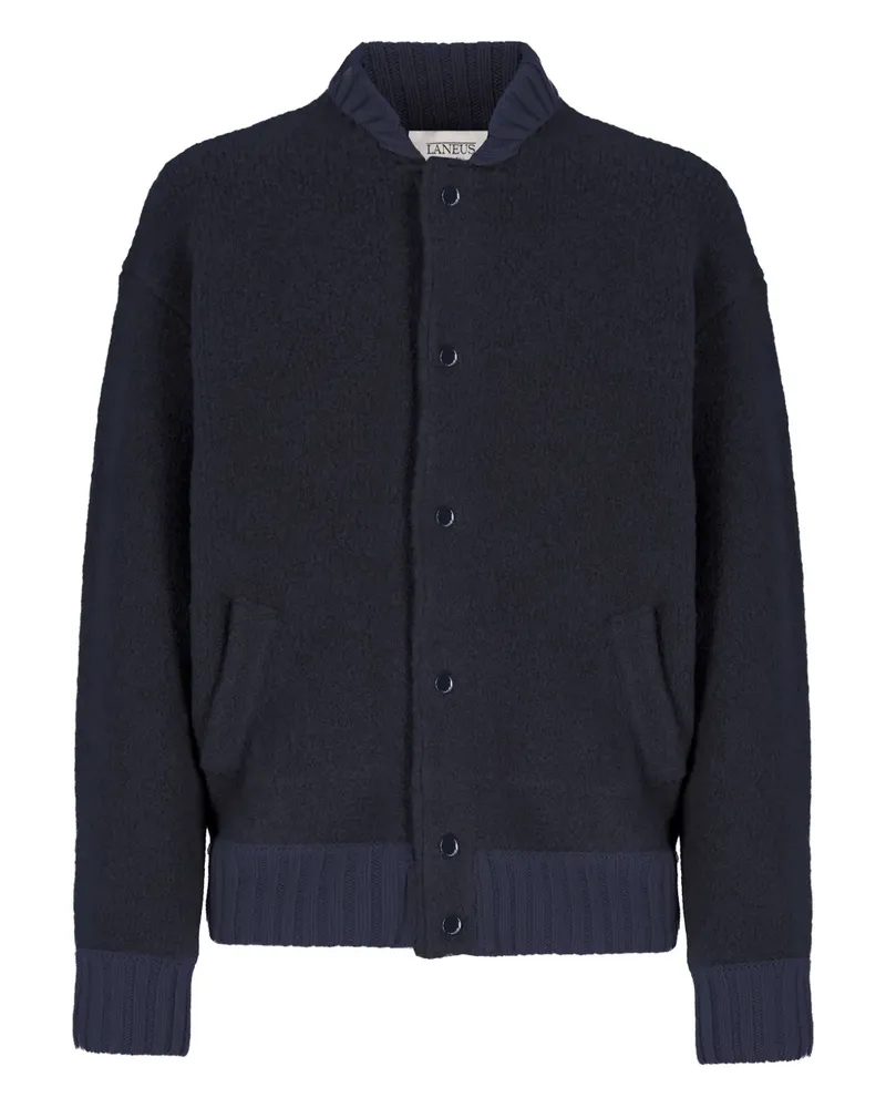 Laneus Bomberjacke mit Druckknöpfen - Blau Blau