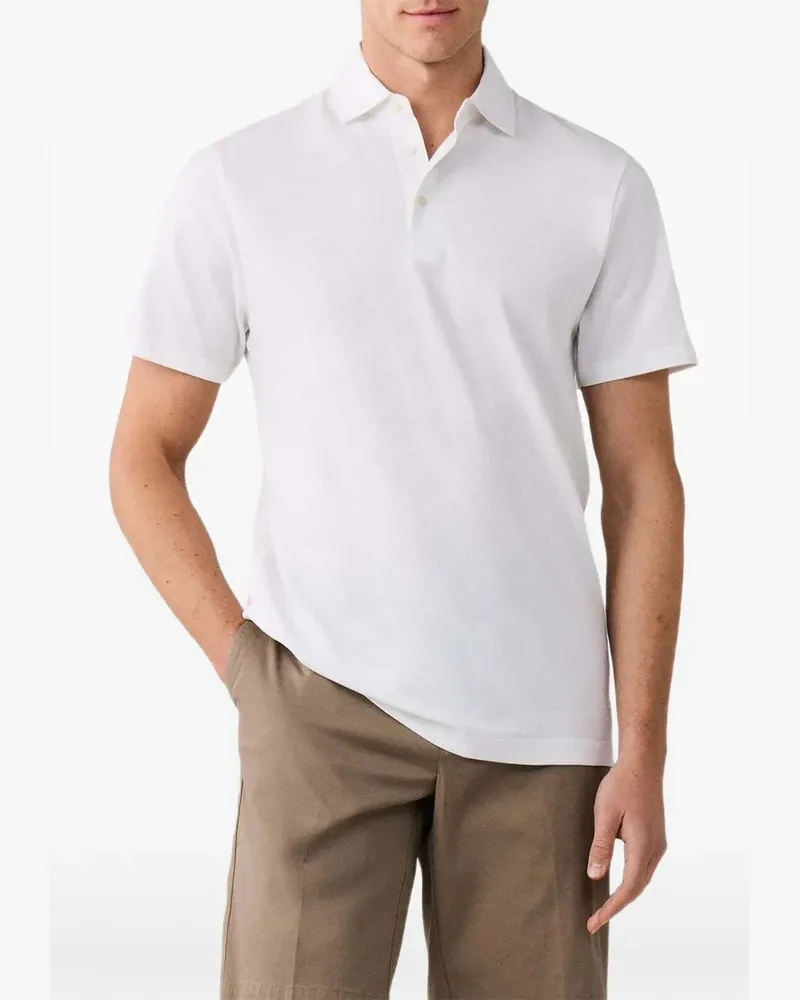 Hackett Poloshirt mit kurzer Knopfleiste - Braun Braun