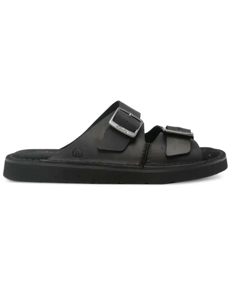 Clarks Solsbury Sandalen mit Doppelschnalle - Schwarz Schwarz