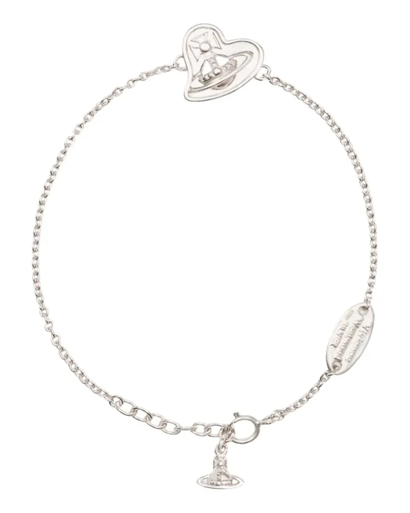 Vivienne Westwood Faye logo-charm bracelet - Silber Silber