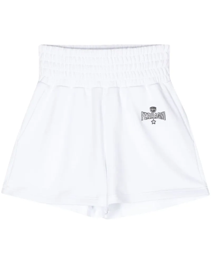 Chiara Ferragni Shorts mit Logo-Stickerei Weiß