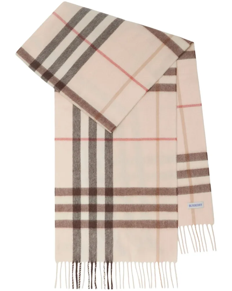 Burberry Karierter Schal aus Kaschmir - Nude Nude