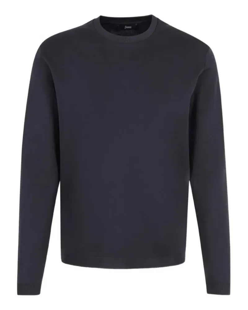 Herno logo-plaque sweater - Blau Blau