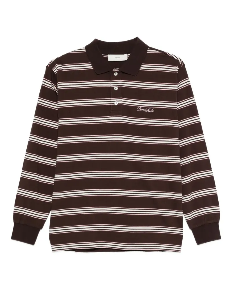 Dunst Gestreiftes Poloshirt - Braun Braun