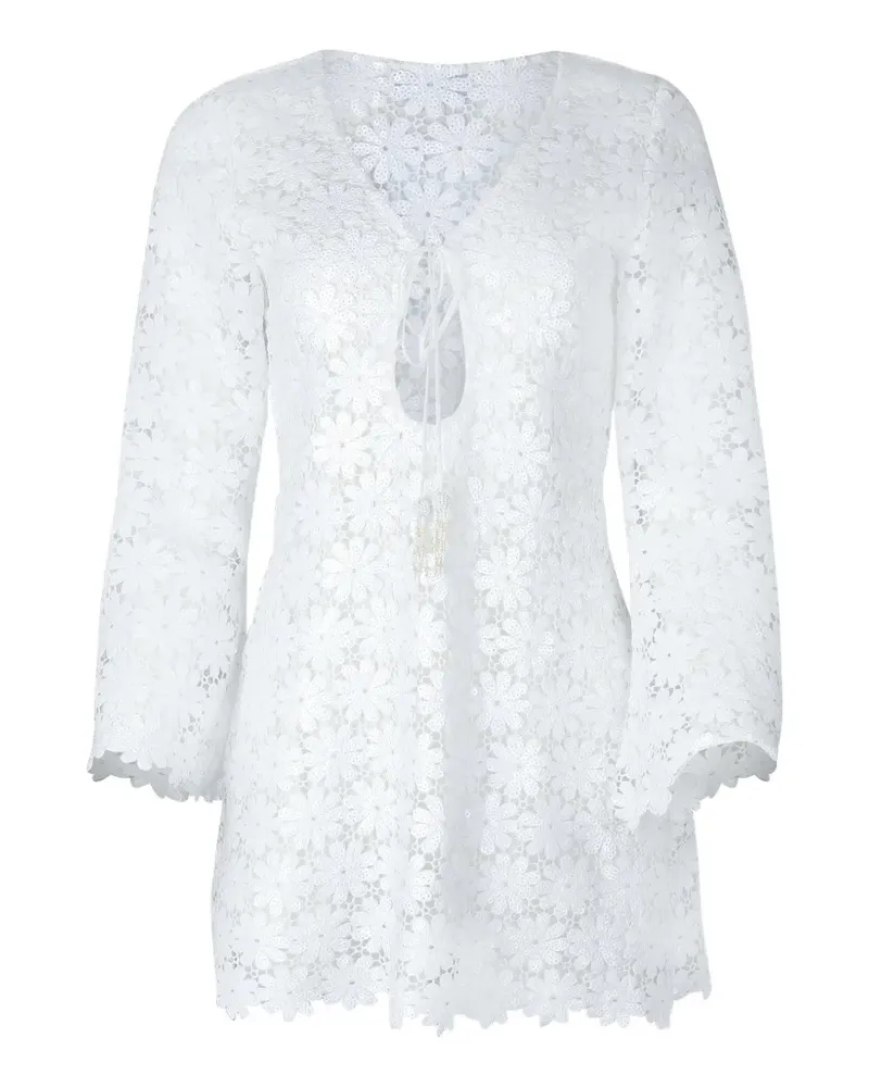 WAIMARI Seraphine Kleid mit V-Ausschnitt - Weiß Weiß