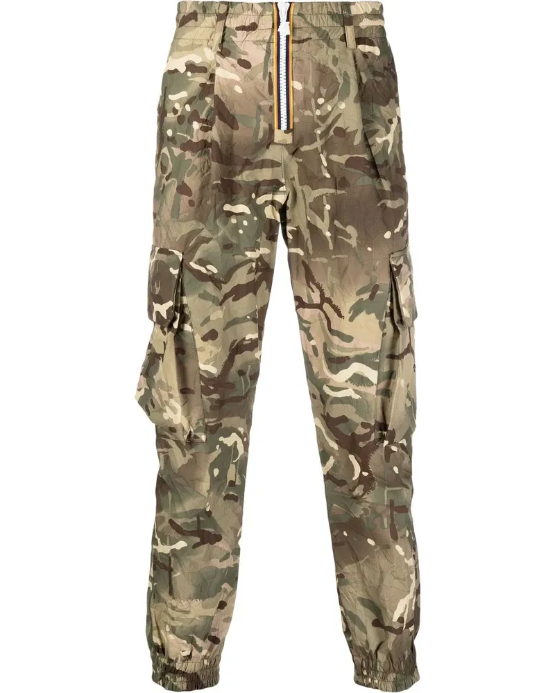 K-Way Hose mit Camouflage-Print - Grün Grün