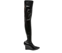 Stiefel aus Leder 80mm - Schwarz