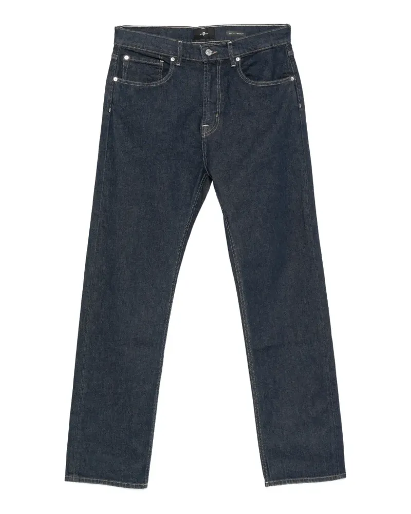 7 for all mankind contrast-stitch straight-leg jeans - Blau Blau