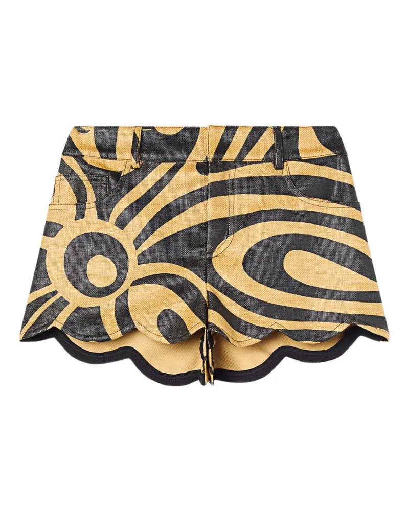 Emilio Pucci scallop-trim shorts - Nude Nude