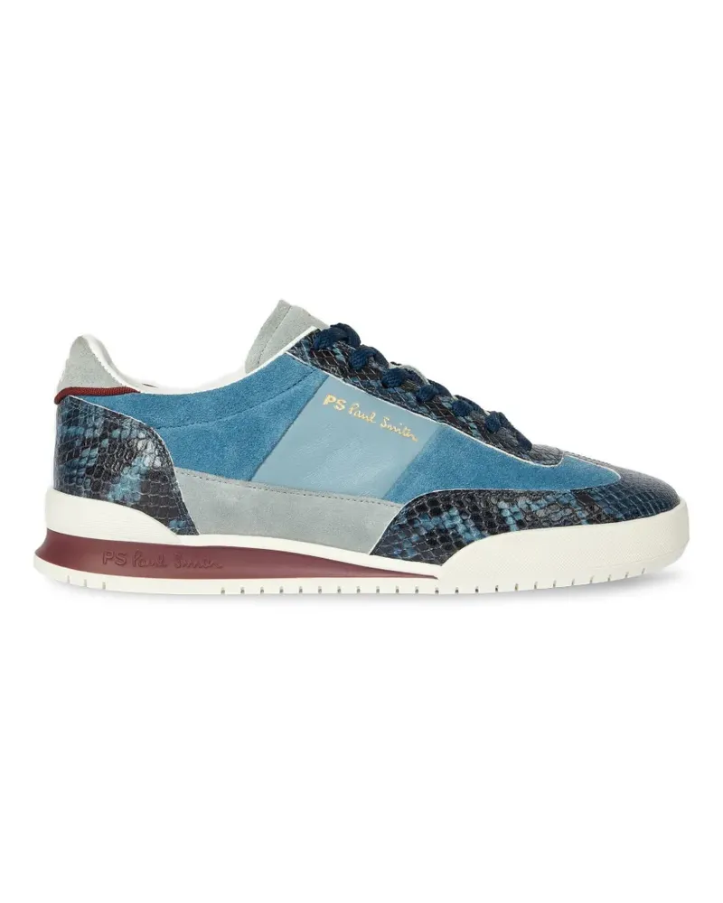 Paul Smith Dover snake-pattern panelled sneakers - Blau Blau