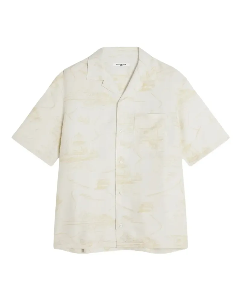 Kitsuné parisian map resort shirt - Nude Nude