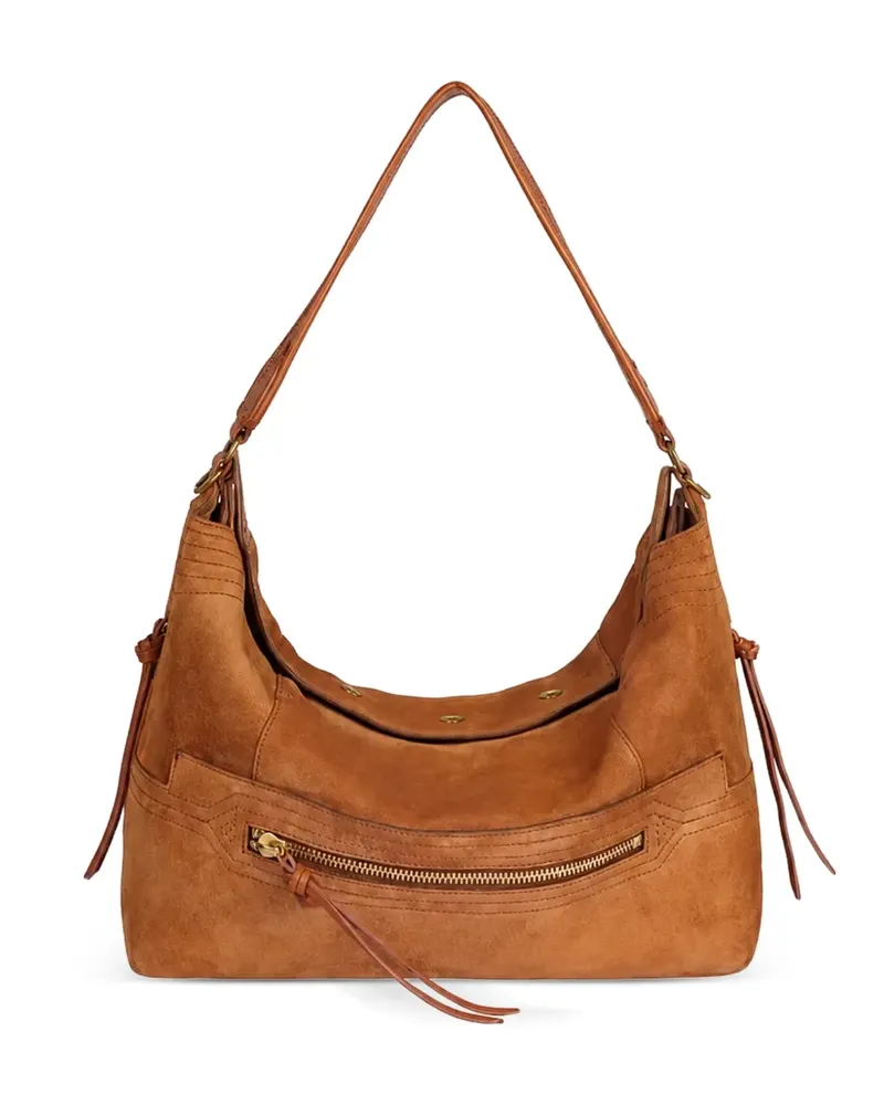 Jérôme Dreyfuss large Lucky Hobo leather shoulder bag - Braun Braun