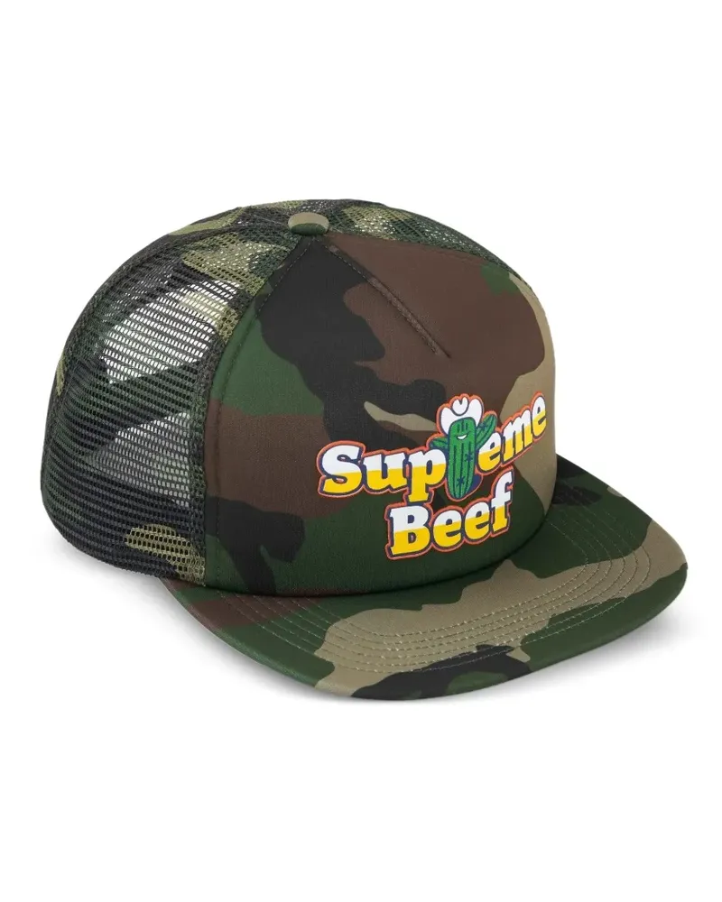 Supreme Being Camo Baseballkappe mit Einsätzen - Grün Grün